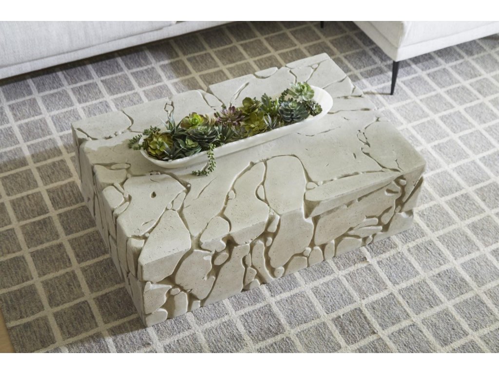 Chunk Coffee Table, Rectangle, Roman Stone - image 5