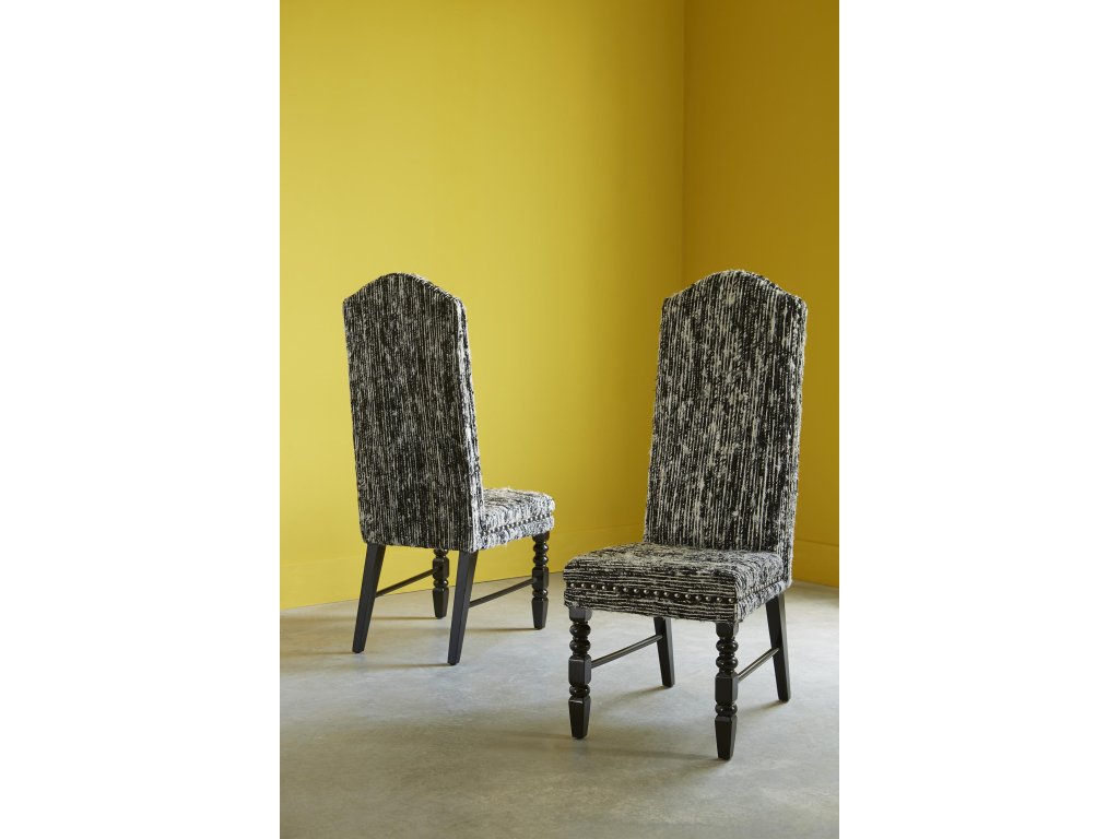 Manhattan Dining Chair, Eco Viscose Black, Black Wooden Legs - image 4