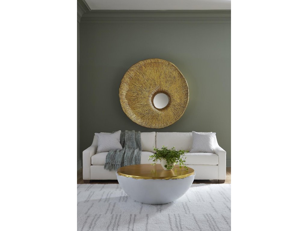 Broken Egg Coffee Table, White and Gold Leaf - image 3
