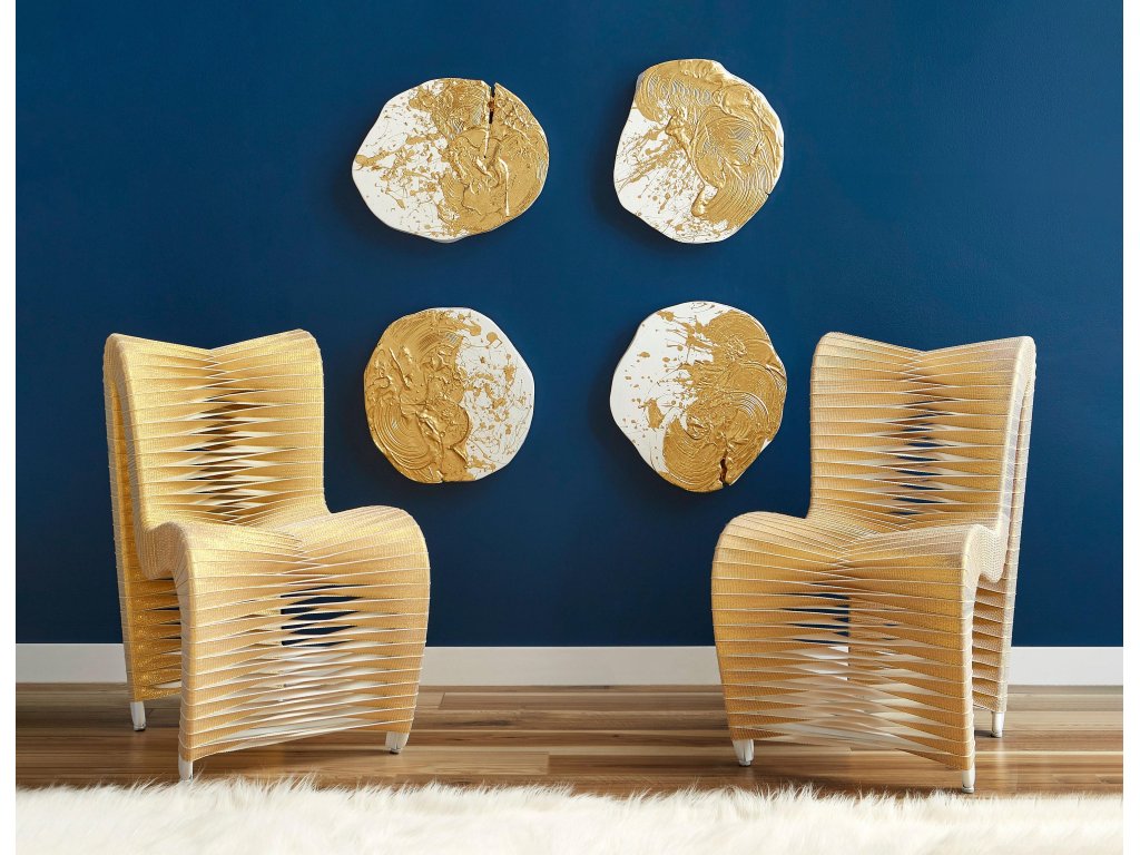Seat Belt Dining Chair, Gold, Metallic - image 9