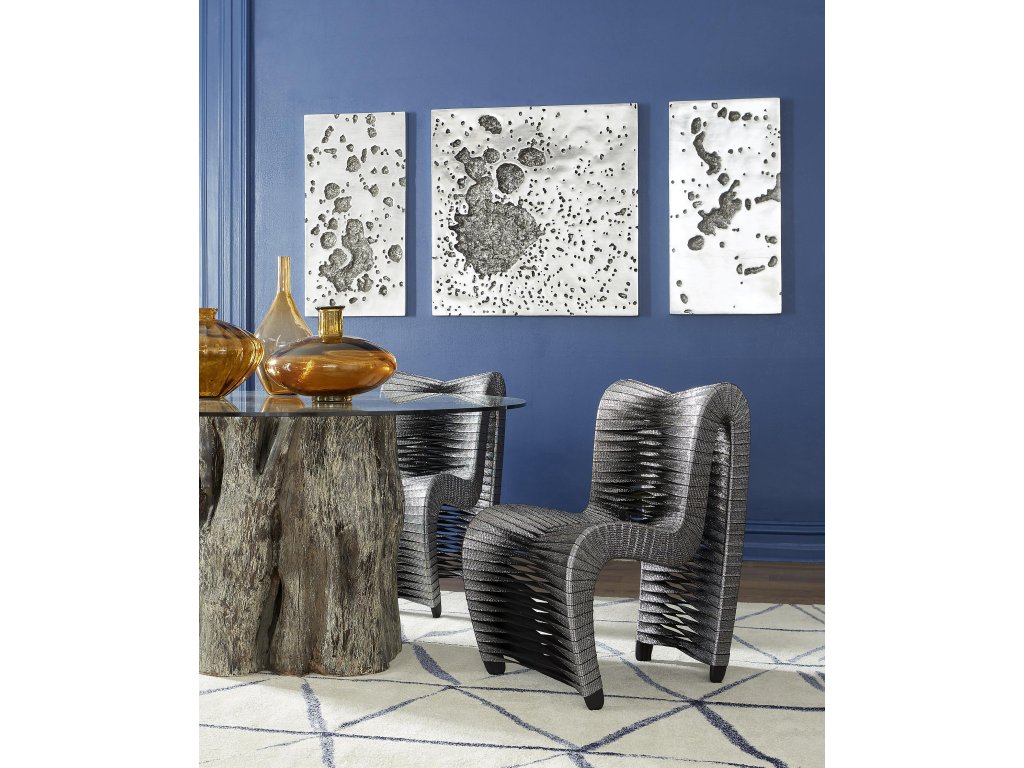 Seat Belt Dining Chair, Silver, Metallic - image 7