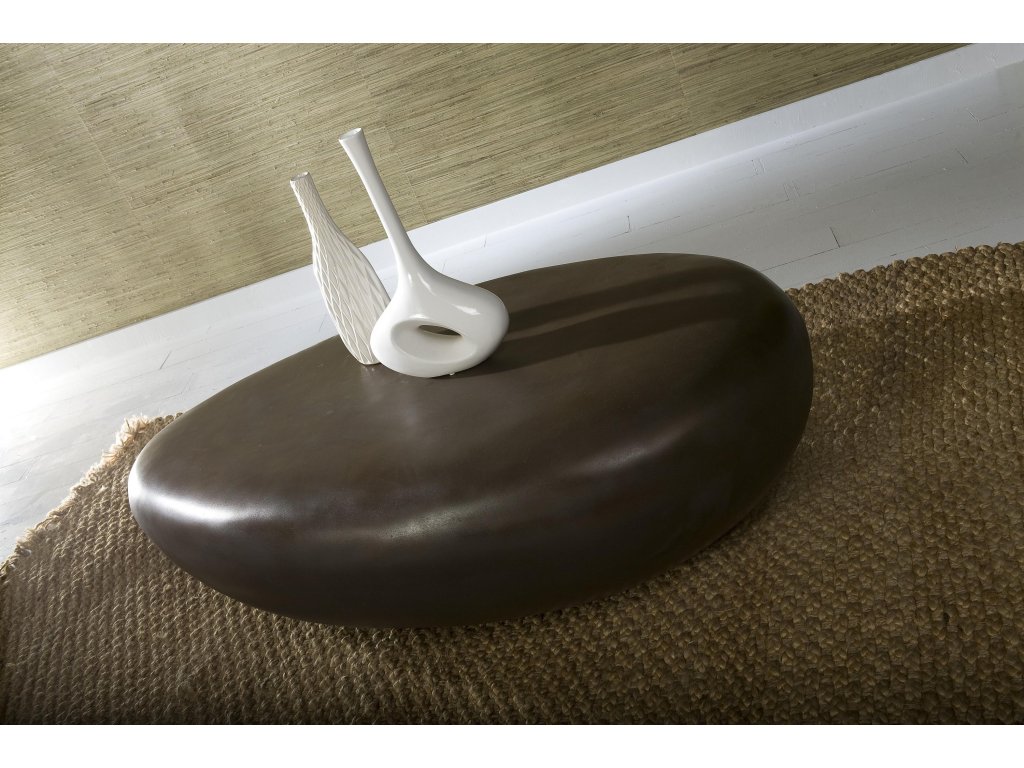 River Stone Coffee Table, Bronze, Small - image 4