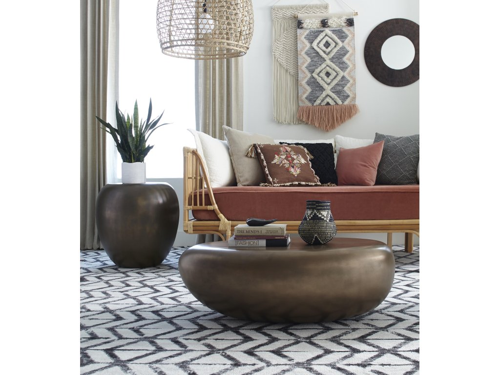 River Stone Coffee Table, Bronze, Small - image 5