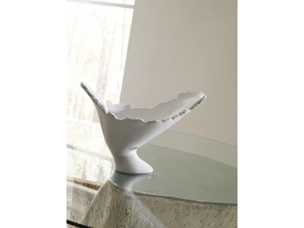 Burled Vase, Glossy White - image 3