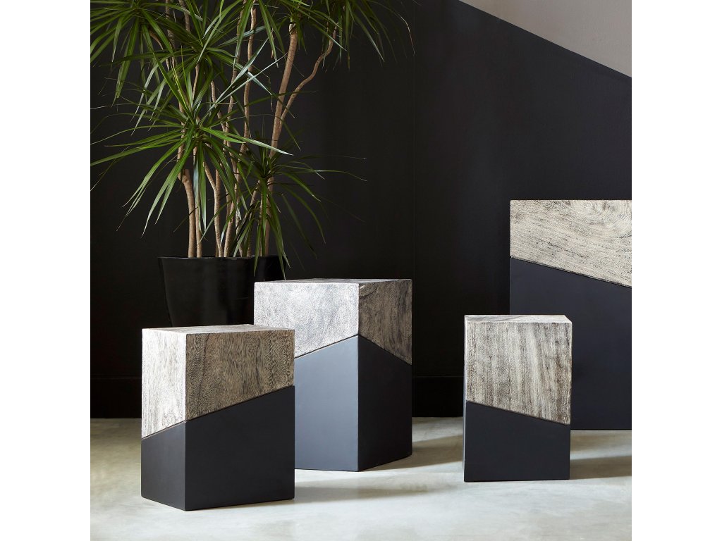 Geometry Stool, Gray Stone - image 4