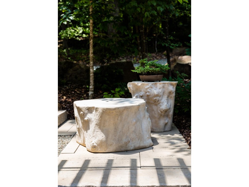 Log Stool, Roman Stone, LG - image 5