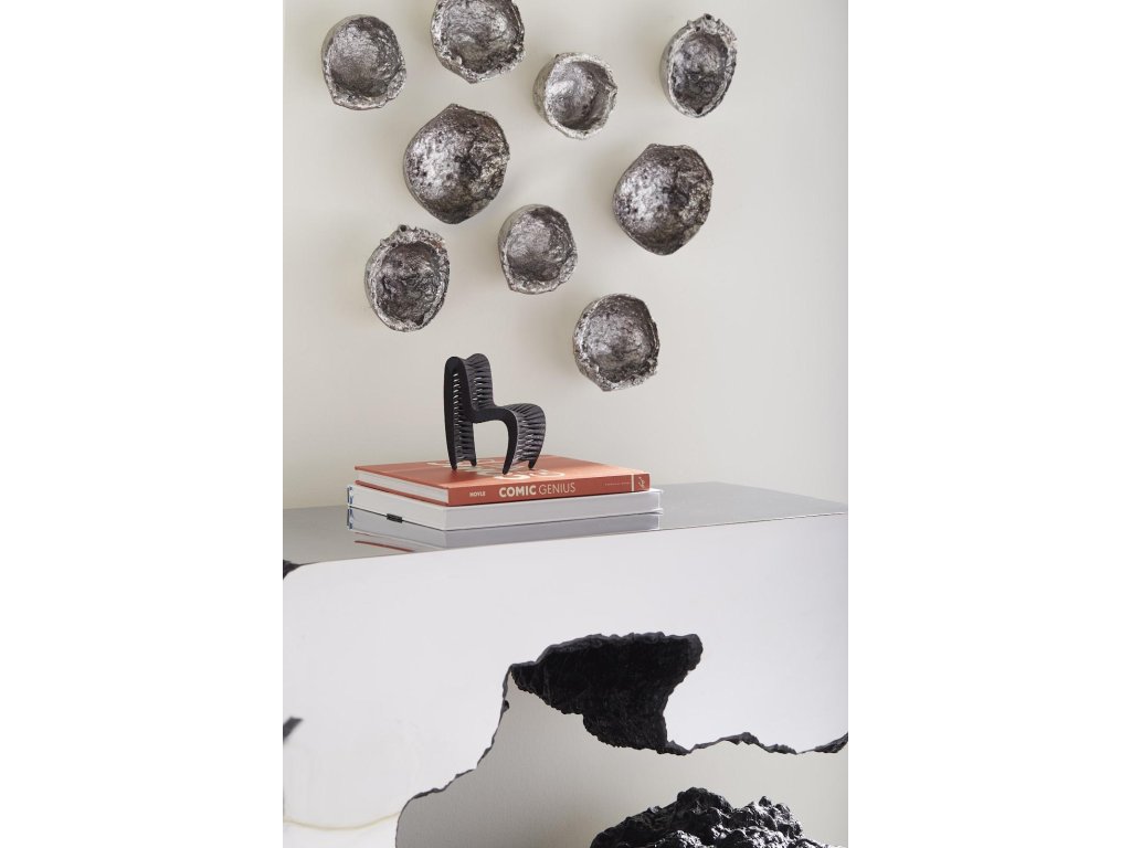 Splash Wall Bowls, Silver Leaf, Set of 5 - image 3