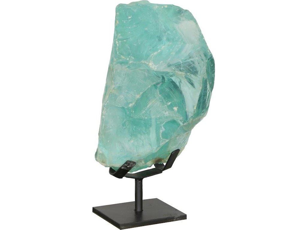 Refractory Glass Sculpture, Blue, On Base - main image
