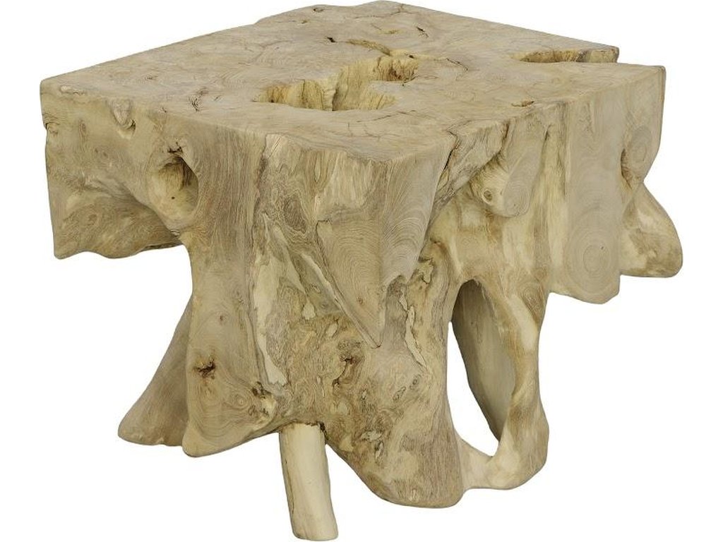 Teak Root Coffee Table, Bleached, Square - main image