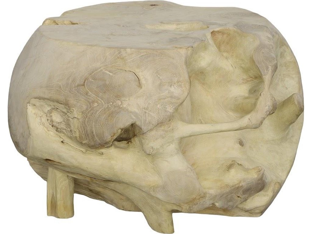 Teak Wood Ball Sculpture, Bleached - image 2