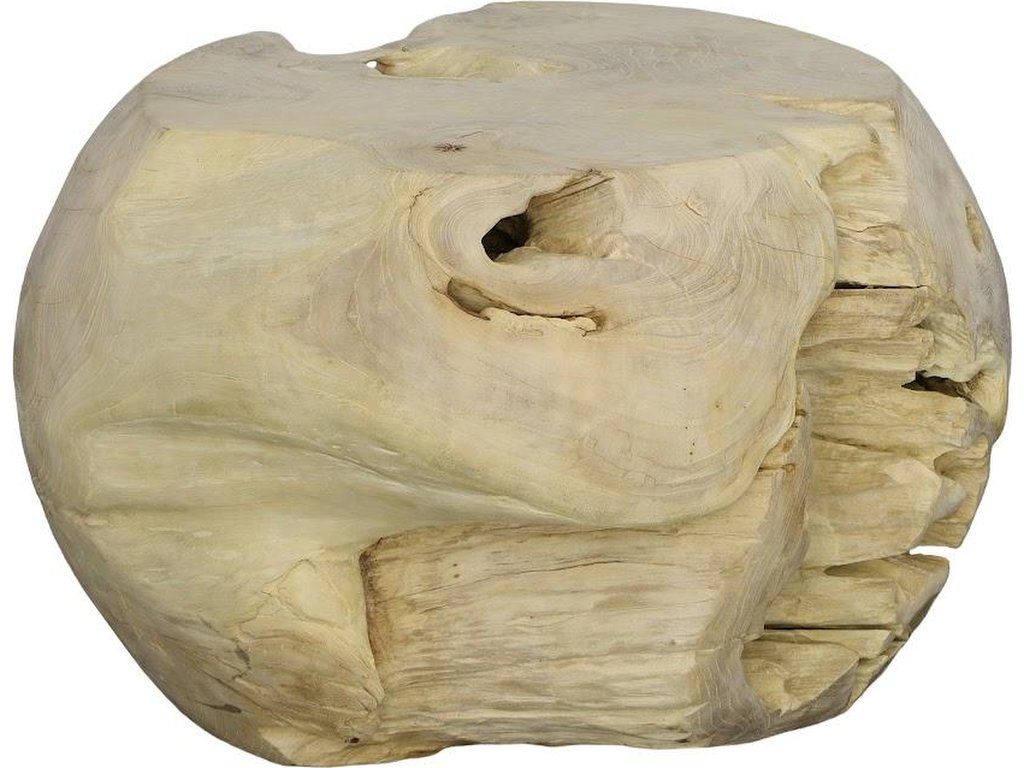 Teak Wood Ball Sculpture, Bleached - main image