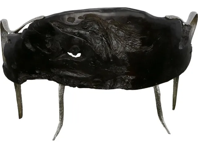 Graven Live Edge Bench, Black - Alternative View