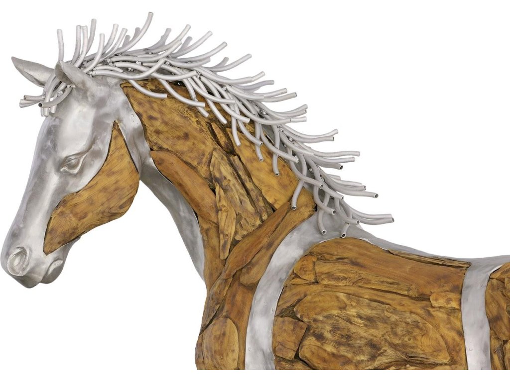 Mustang Horse Woodland Sculpture, Standing - image 2