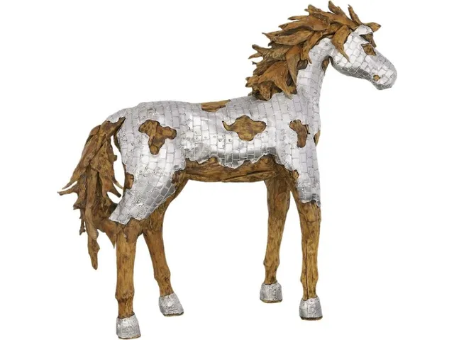 Mustang Horse Armored Sculpture, Walking - Alternative View