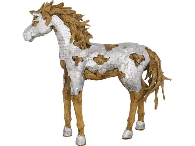 Mustang Horse Armored Sculpture, Walking