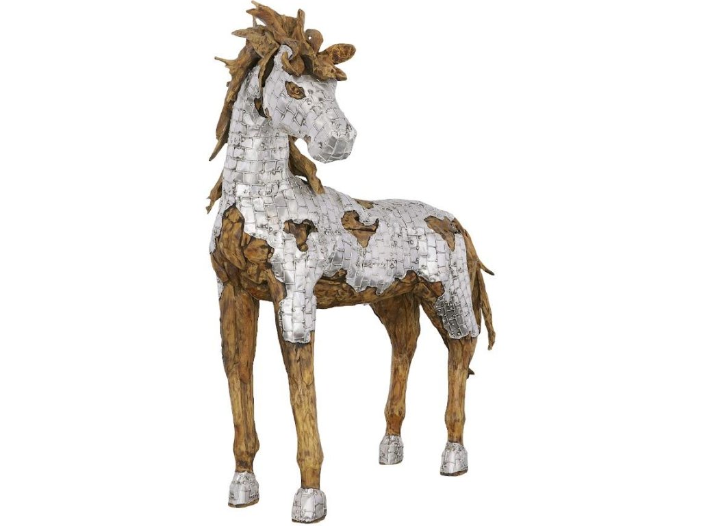 Mustang Horse Armored Sculpture, Standing - main image