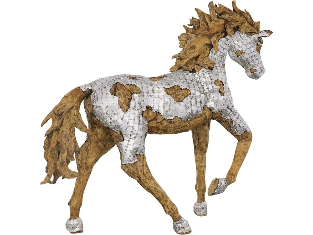 Mustang Horse Armored Sculpture, Galloping - image 1
