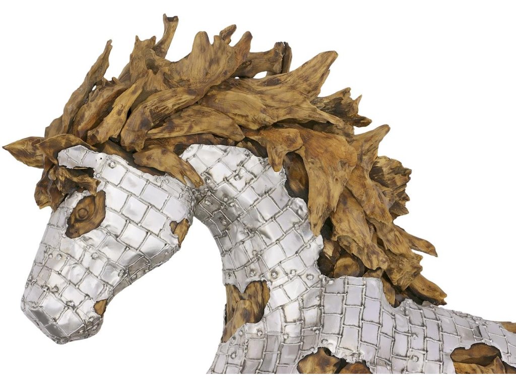 Mustang Horse Armored Sculpture, Galloping - image 2