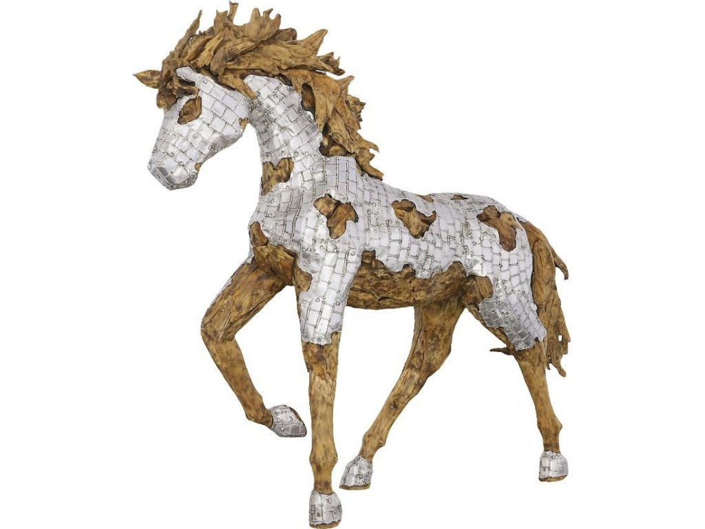 Mustang Horse Armored Sculpture, Galloping - main image