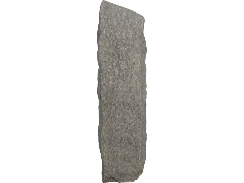 Cast Colossal Splinter Stone Sculpture, Gray - image 1
