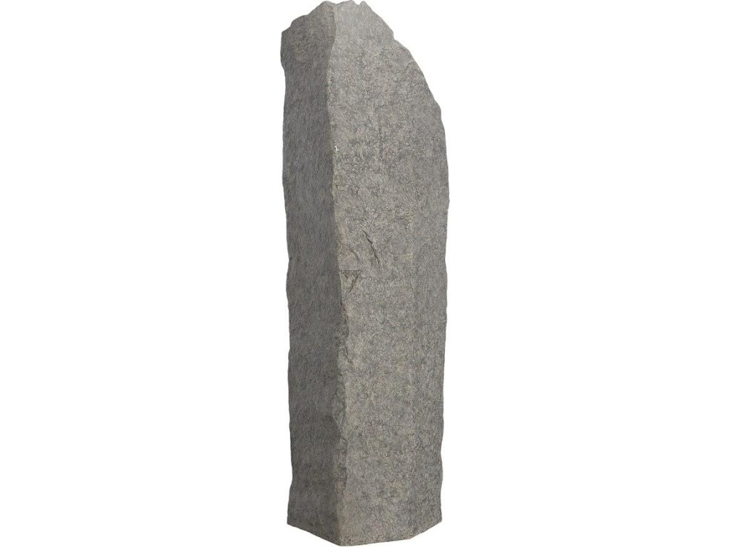 Cast Colossal Splinter Stone Sculpture, Gray - image 1