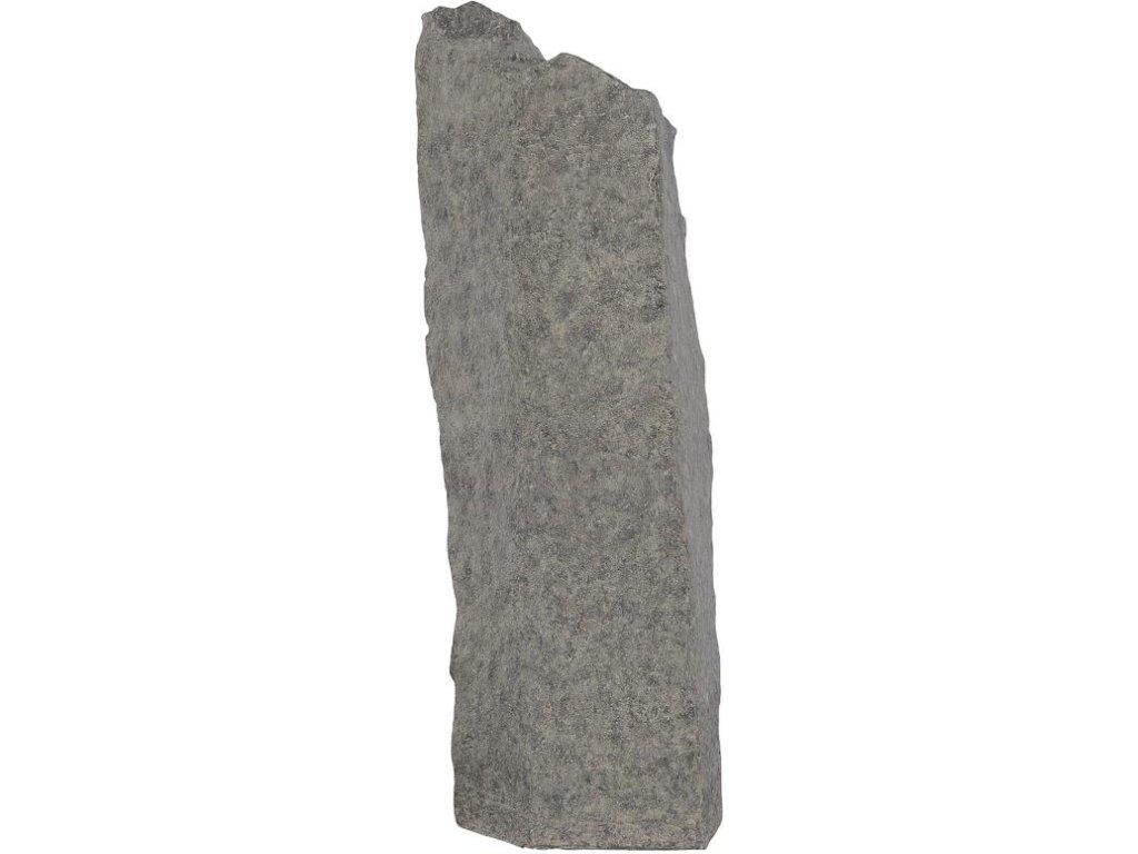Cast Colossal Splinter Stone Mirror, Gray - image 1