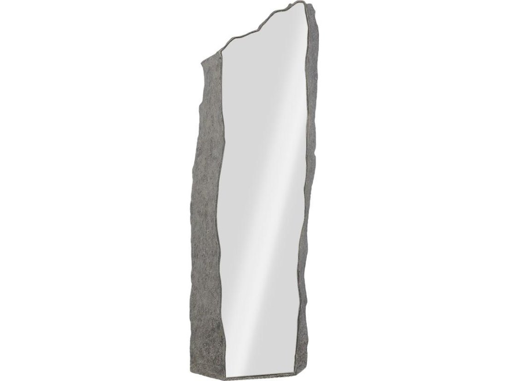 Cast Colossal Splinter Stone Mirror, Gray - main image
