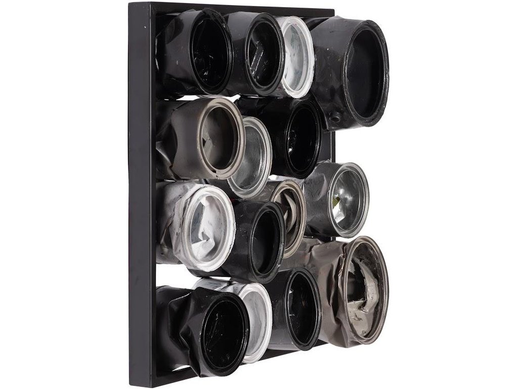 Paint Can Wall Art, Square, Mixed Neutrals, Assorted SM - image 1