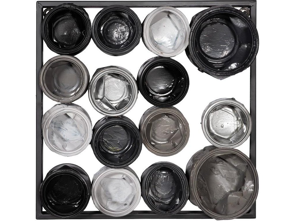 Paint Can Wall Art, Square, Mixed Neutrals, Assorted SM - main image