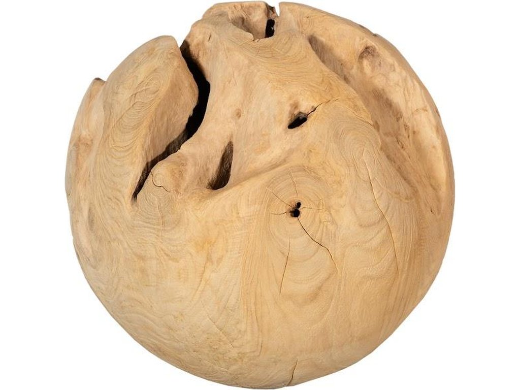 Teak Wood Ball, Small, Bleached - main image