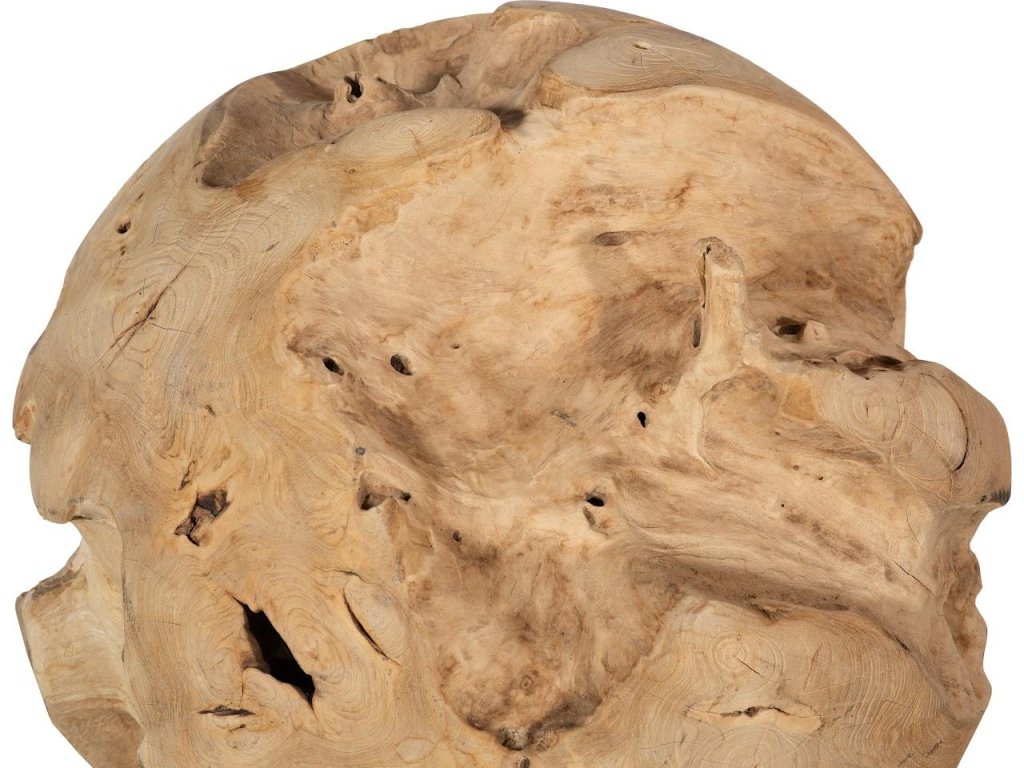 Teak Wood Ball, Large, Bleached - image 2