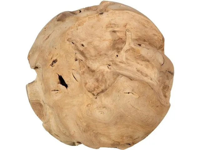 Teak Wood Ball, Large, Bleached