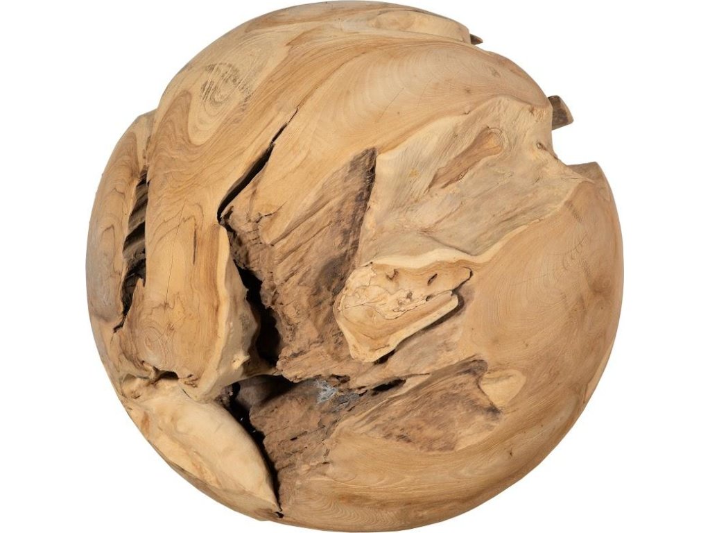 Teak Wood Ball, Extra Large, Bleached - image 1