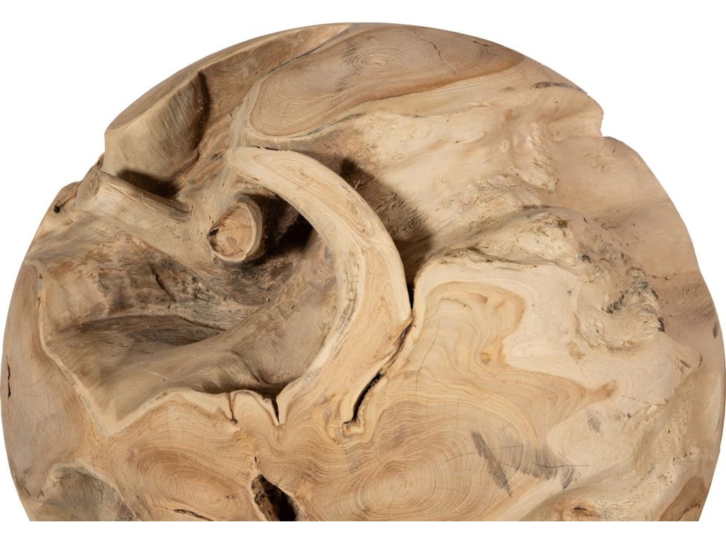 Teak Wood Ball, Extra Large, Bleached - image 2