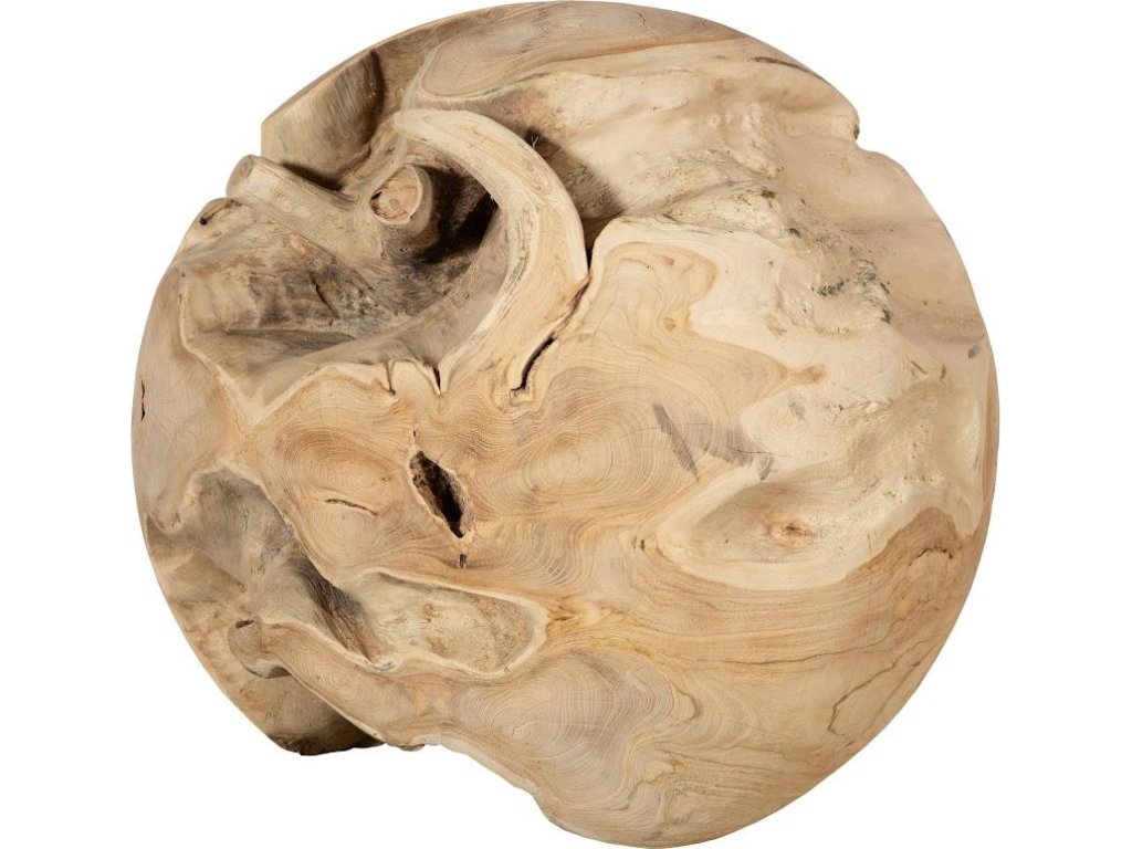 Teak Wood Ball, Extra Large, Bleached - main image
