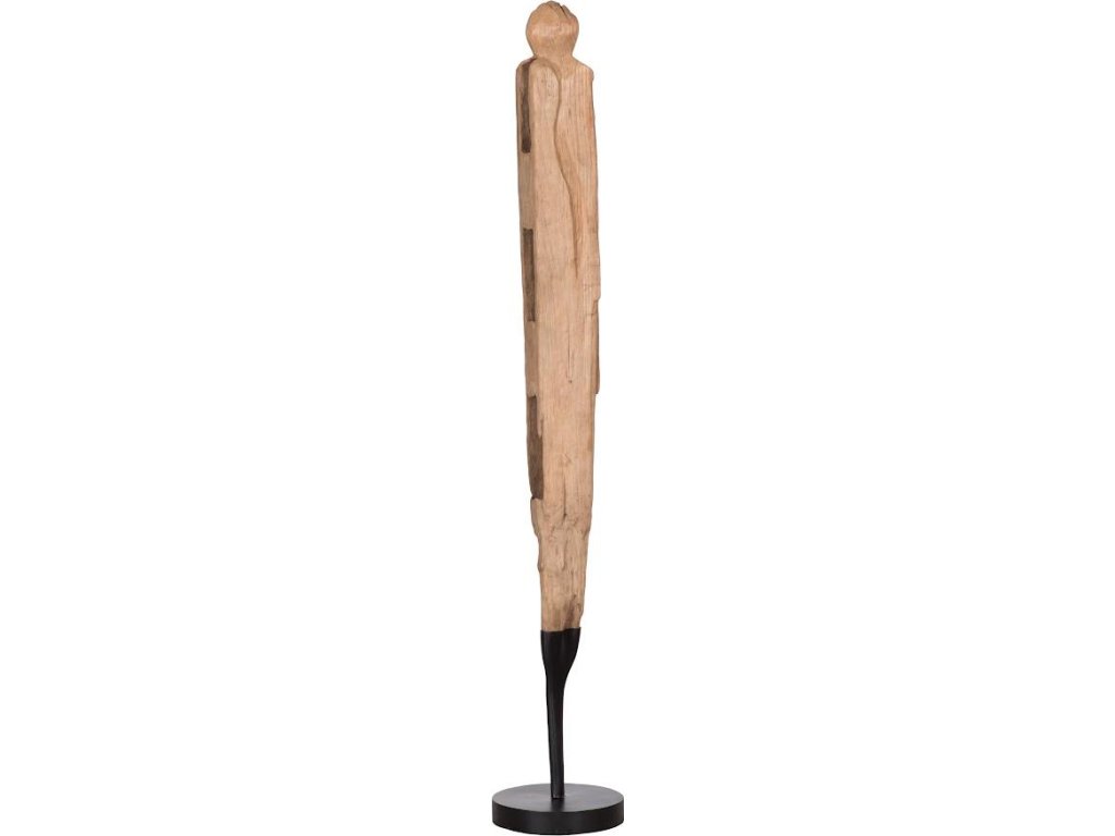Wood Sculpture on Base, Natural - main image