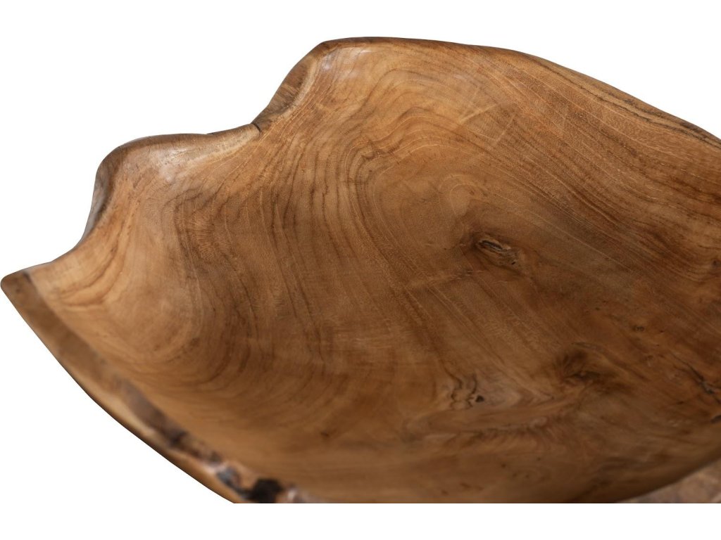 Teak Wood Bowl, Natural - image 2