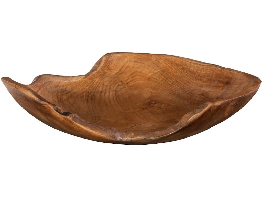 Teak Wood Bowl, Natural - main image