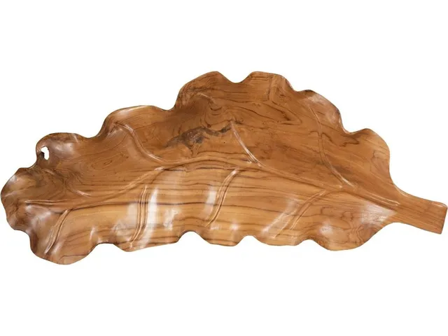 Leaf Bowl, Teak Wood , Natural Finish - Alternative View