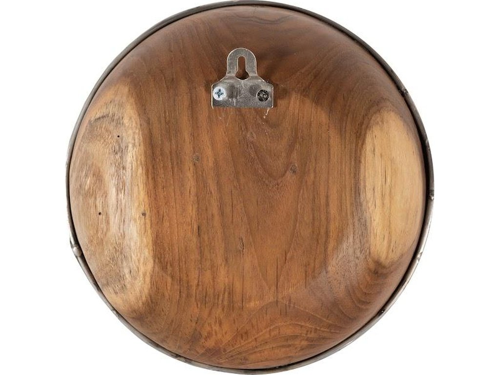 Teak Wood Bowl Wall Art, Metallurgy Edge, XS - image 3
