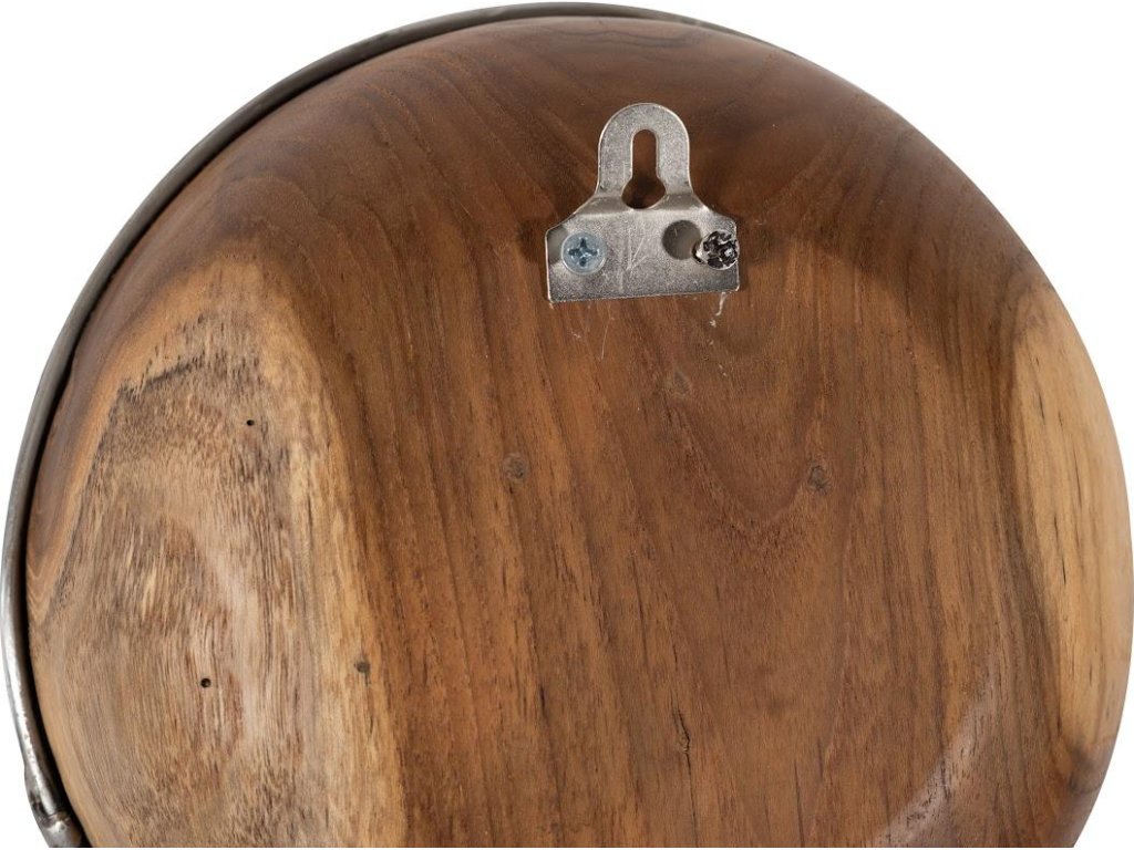 Teak Wood Bowl Wall Art, Metallurgy Edge, XS - image 4