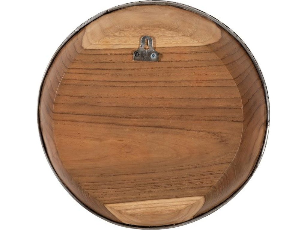 Teak Wood Bowl Wall Art, Metallurgy Edge, SM - image 3