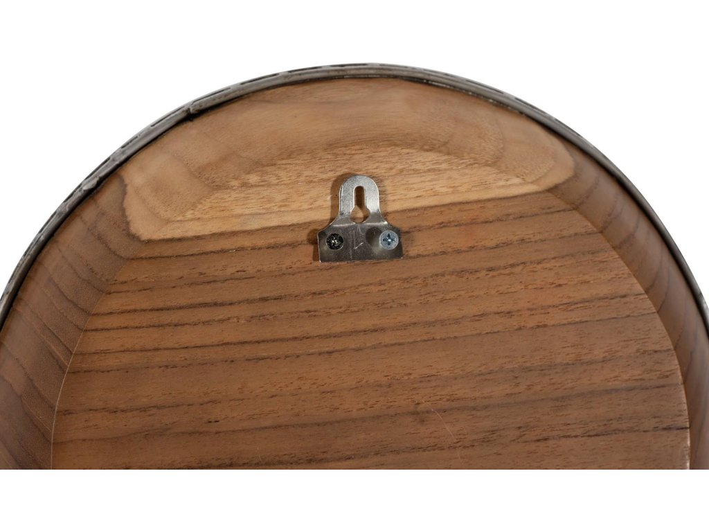 Teak Wood Bowl Wall Art, Metallurgy Edge, SM - image 4