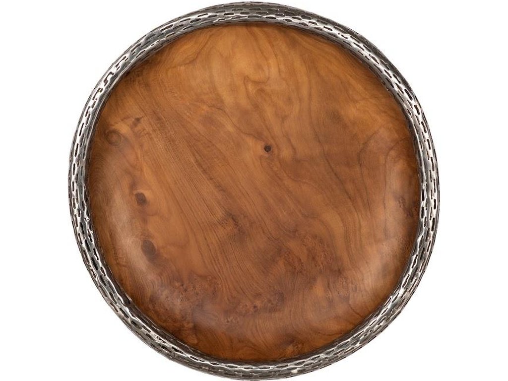 Teak Wood Bowl Wall Art, Metallurgy Edge, MD - main image