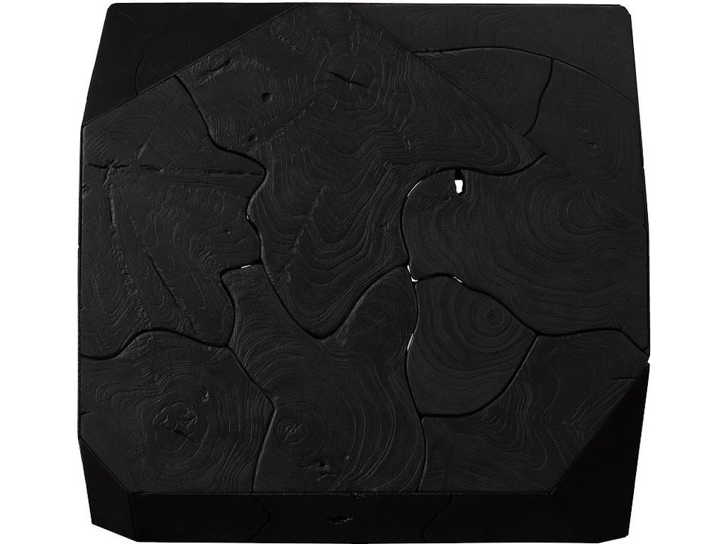 Prism Dining Table Base With 48"Dia Round Glass, Black Finish - image 1