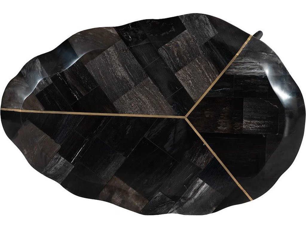 Mosaic Leaf Petrified Coffee Table, Small - image 1
