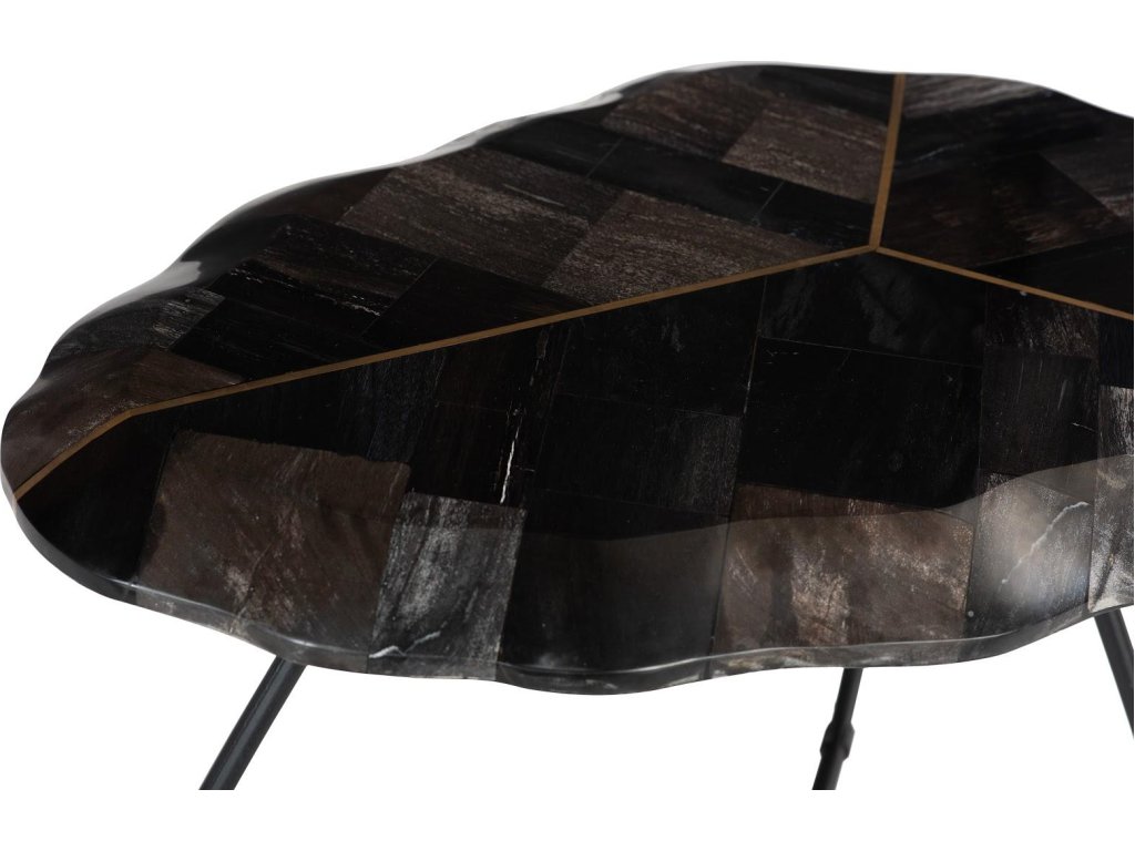 Mosaic Leaf Petrified Coffee Table, Small - image 2