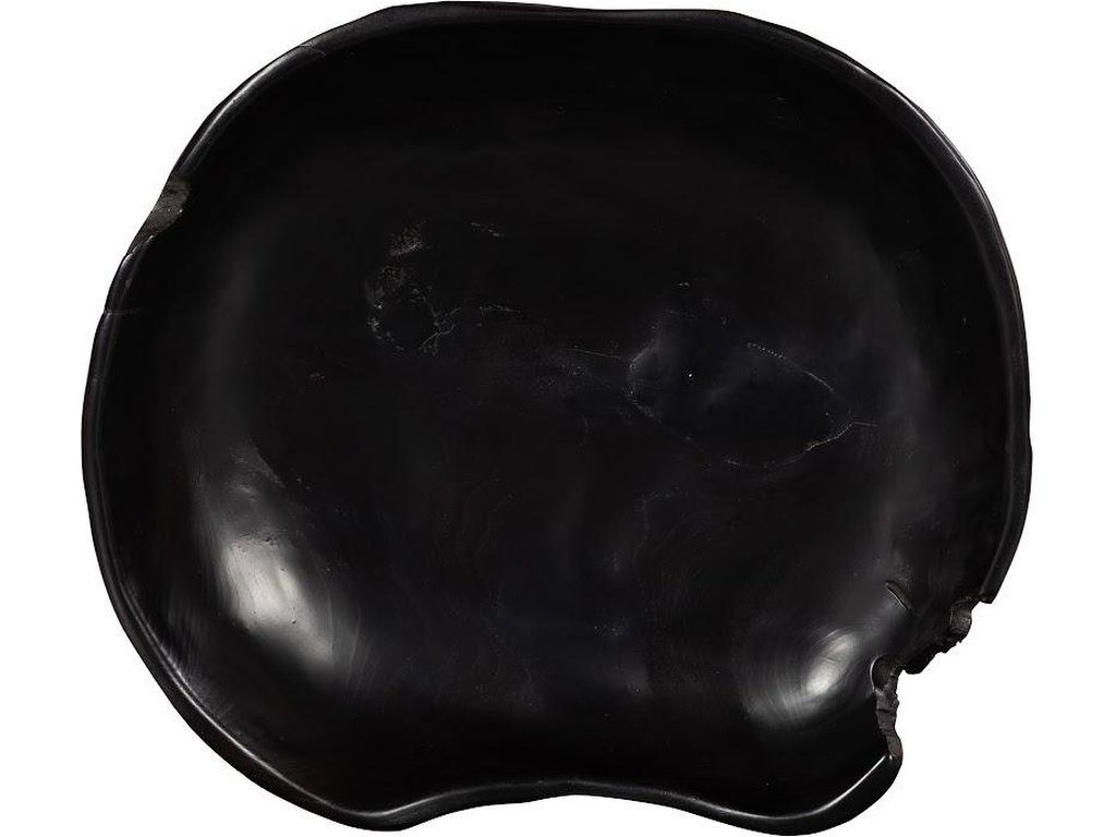 Teak Wood Bowl, Black - image 1