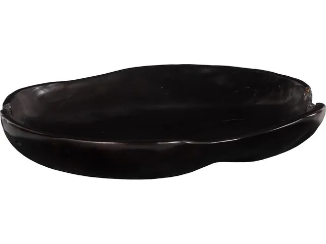 Teak Wood Bowl, Black