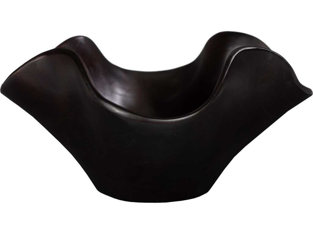 Teak Wood Bowl, Black - image 3